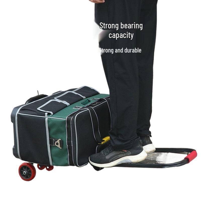 Telescopic Tool Bag: Durable, Wear-Resistant Canvas with Wheels, Large Capacity for Electricians