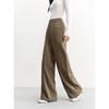 PEACEBIRD Women's Autumn Thickened High-Waist Pleated Wide-Leg Casual Pants