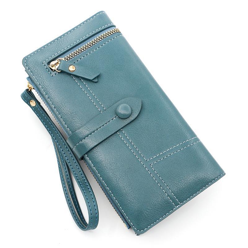 Portfele Damskie Świeży Styl Długi Portfel, Skórzany Etui na Karty, Portmonetka, Kopertówka