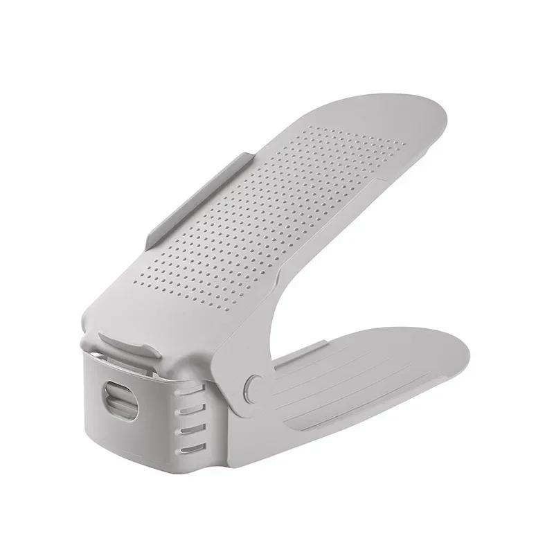 5 Stück doppelstöckiger Schuhständer verstellbar Stapler Schuhrille Organizer platzsparend Schuhschrank Organisation Lagerregal Halter