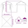 Pop Up Party Tent 195 X 195 X 245 Cm Blue Oxford Fabric