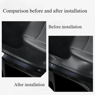 For Tesla 2025 Model Y Juniper Door Sill Guards Front Rear Threshold Protector Anti Scratch Anti Kick Mat TPE Cover Accessories