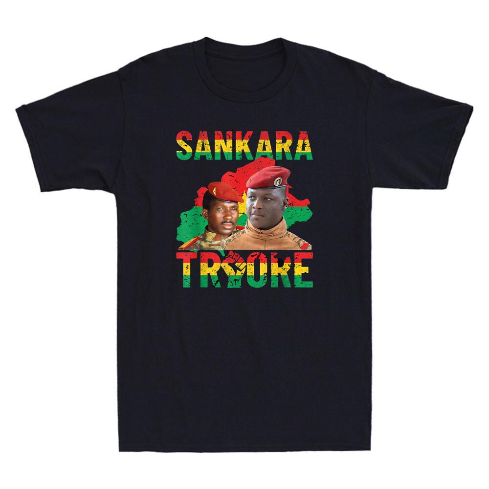 Africa Resistance Thomas Sankara Burkina Faso Ibrahim Traore Retro Men s T-Shirt XXXXL