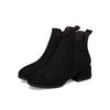 Autumn and Winter Daily All-match Height-enhancing Warmth Ladies European and American Thick-heeled Suede Casual Short Boots