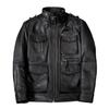First Layer Cowhide Leather Jacket Men's Medium and Long Large Size Locomotive Autumn and Winter Jacket
