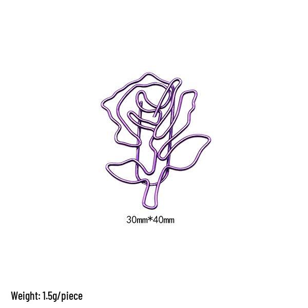Creative Cartoon Insect & Plant Shaped Electroplated Paper Clips for File Organization