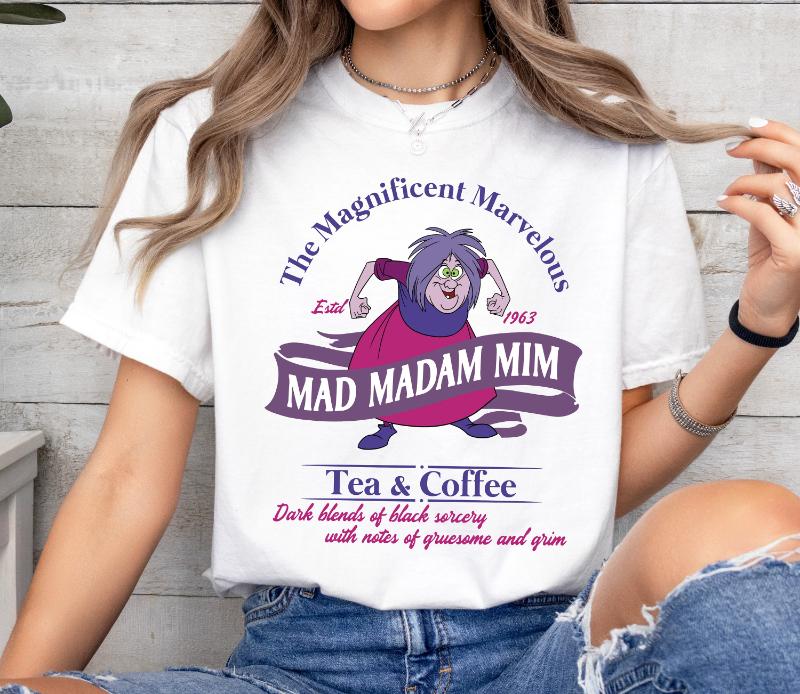 

Mad Madam Mim Tea Coffee Shirt Sword in The Stone TShirt land Family Matching Shirts Walt World Tee S