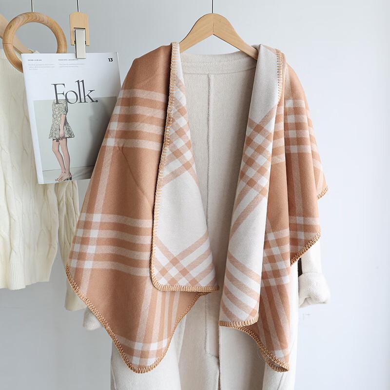 

Classic Plaid Faux Cashmere Scarf for Women