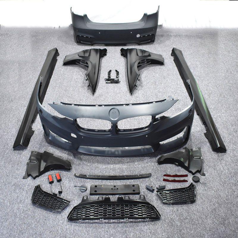 BMW 3 Series (2013-2019) M3 Conversion Kit: Front/Rear Bumpers, Side Bumpers, Hood & Fenders (F30/F35).