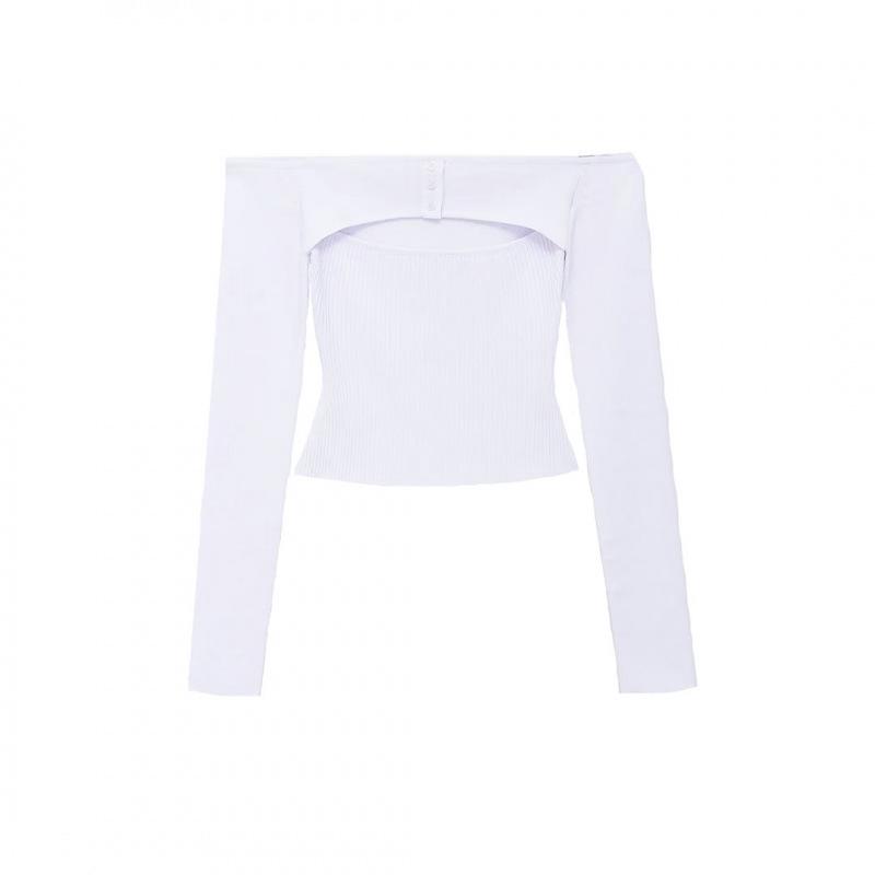 European Style Adjustable Cropped Knit Top - Spring 2026 S