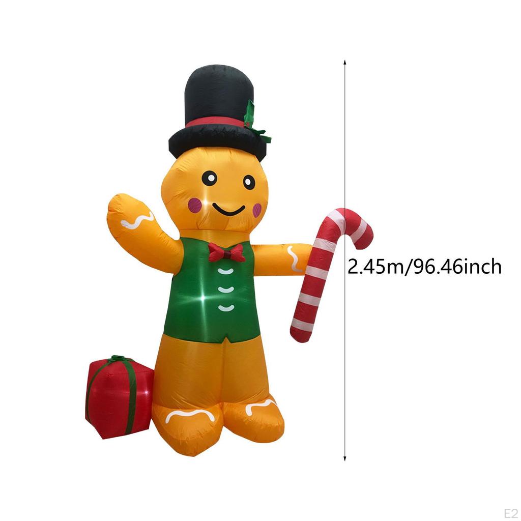 Osvětlený nafukovací perníkový muž sváteční dárek roztomilý odolný proti povětrnostním vlivům vánoční dekor