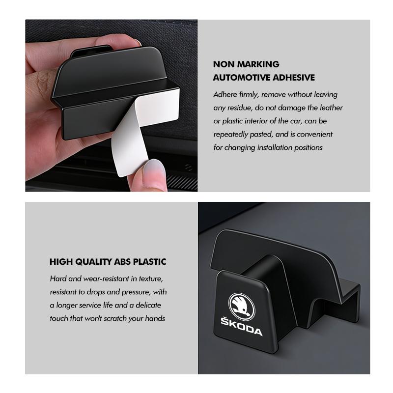For Skoda Multifunctional Clip Card Holder Car Sun Visor Glasses Clip Accessorie octavia a5 a4 mk1 2 fabia superb rapid mk3 yeti fxdj44