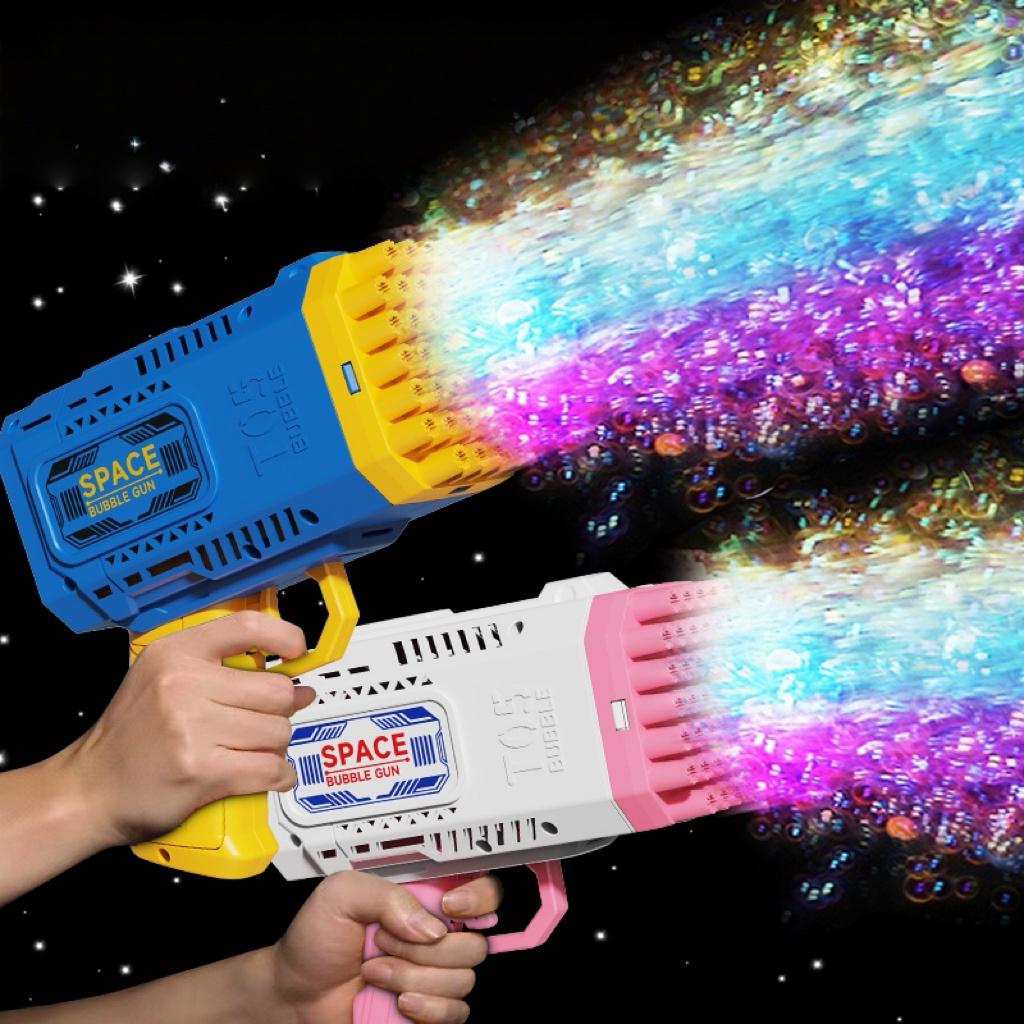 Handheld Bubble Machine 40-Hole Handheld Bubble Gun Toy Bubble Gun Bubble Gun Porous Bubble [Without Battery Without Bubble Gun]