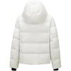 Skechers Basic Sports Series Solid Color Comfortable Fashion Down Jacket Women Outerwear Bright-White P424W073-0019