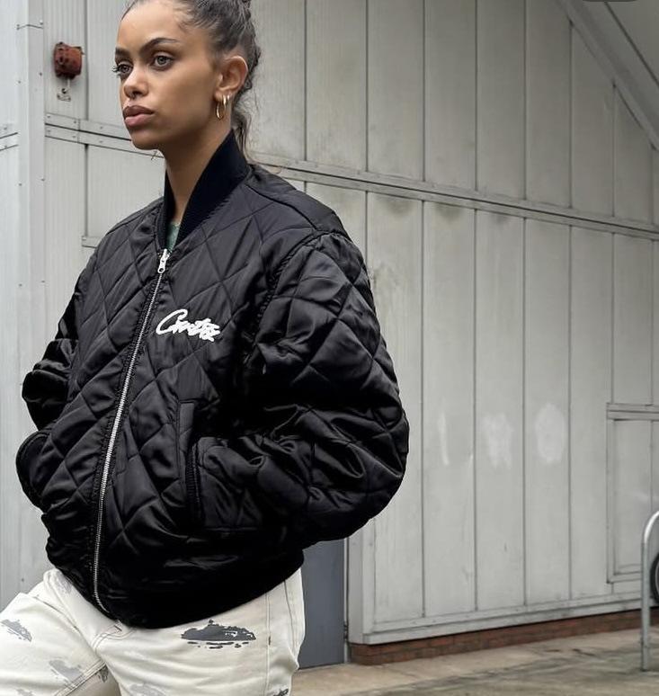 Chaqueta de Invierno Acolchada de Plumas Corteiz Alcatraz con LOGOTIPO Bordado
