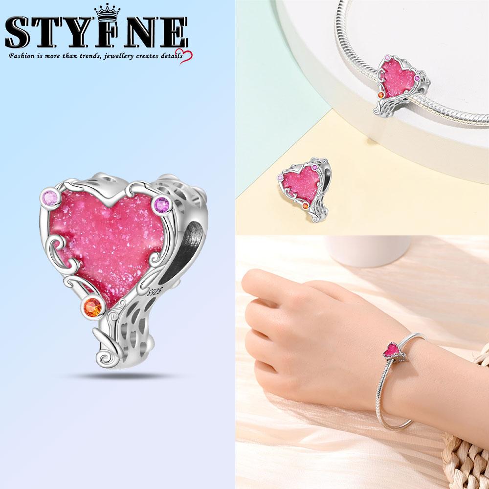 

Fairy Tale Town Copper Painter Girl Charm Pink Dream Castle Beads For Girls Diy Bracelet Jewelry Making