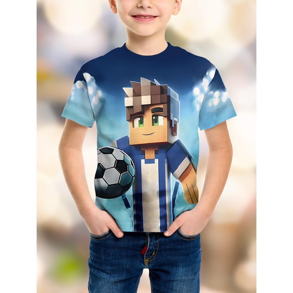 Game Pixel Birthday Party Kids T-Shirt Humor Funny Boys Fashion B-day Novelty Gift Short Sleeve Te