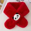 2025 Kids' Soft Thick Cartoon Bear Scarf - Warm Plush Neck Warmer for Autumn & Winter