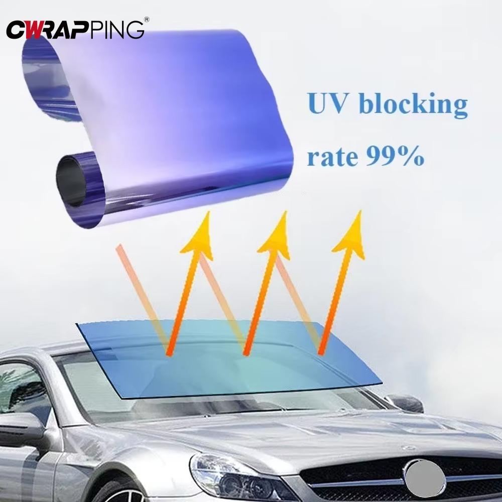20X150cm Car Sun Shade Front Windshield Sunshade Protector Universal Solar Window Tint Film Heat Insulation Color Changing Film