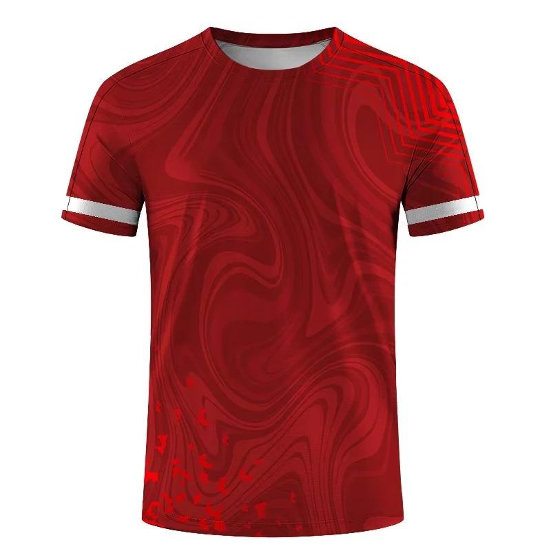 Einfache Mode Sport T-Shirts für Herren Sommer Outdoor Kurzarm Bedruckte T-Shirts Lässig Locker Laufen Fitness T-Shirts Oberteile