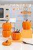 Cute Pumpkin Seasoning Jar Kitchen Seasoning Box Ceramic Stew Pot Home Stew Soup Steamed Egg Bowl with Lid Soup Jar Halloween