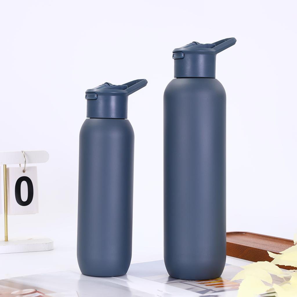 Steel Thermal Water Bottle Double Wall Straw Vacuum Tumbler Sports Bottle 580/1000ml