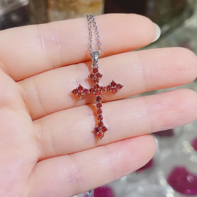 Collier avec pendentif croix en diamant et zircon de haute qualité – Chaîne de clavicule hip-hop européenne/américaine pour hommes et femmes