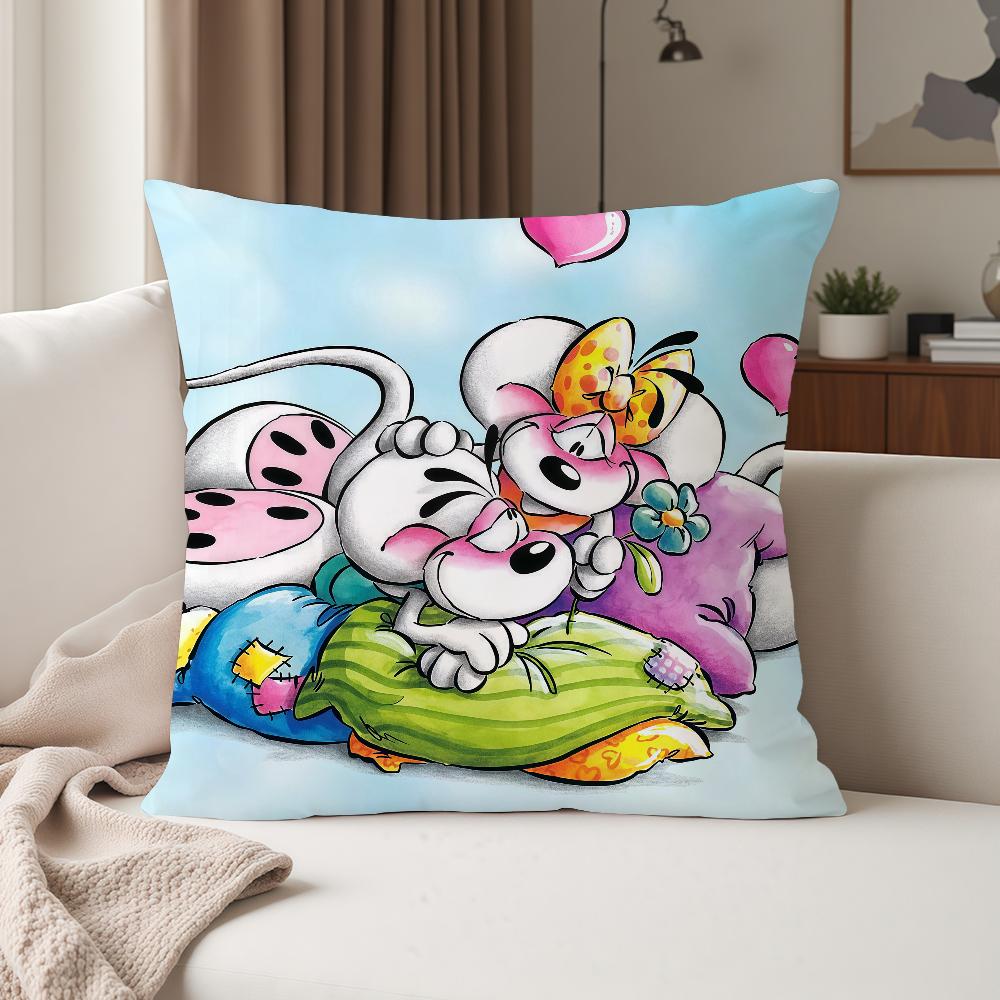 Cartoon D-Diddl Rat Pillow Case Suitable For Bedrooms Living Rooms Cars Home Decoration