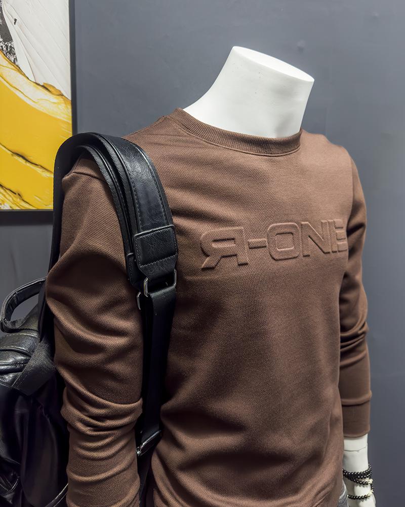2024 Men's Crew Neck Sweatshirt: Spring/Autumn Casual Long Sleeve Pullover