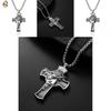 Vintage Stainless Steel Portrait Cross Necklace Pendant From Cross-border Bestselling Source Factory Retro Style Jewelry