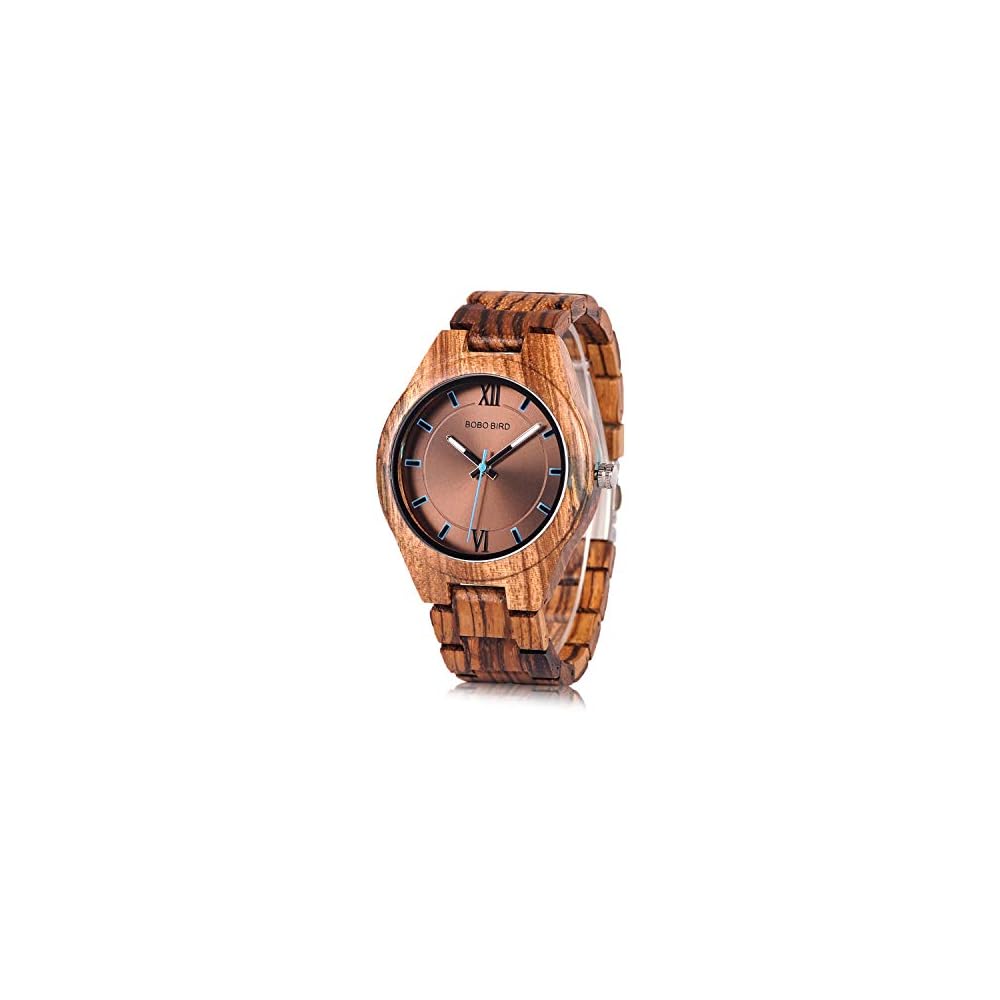 Bobo Bird Men s Wooden Sports Quartz Watch Lightweight Special Design Brown Dial