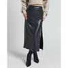 Women Pencil Skirt Autumn and Winter PU Leather Slim Bag Hip Skirt Leather Skirt
