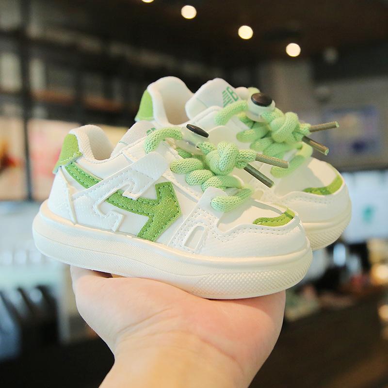 

Детские весенне-осенние повседневные дышащие кроссовки для бега для девочек и мальчиков, нескользящая детская обувь для доски 30 зелёный