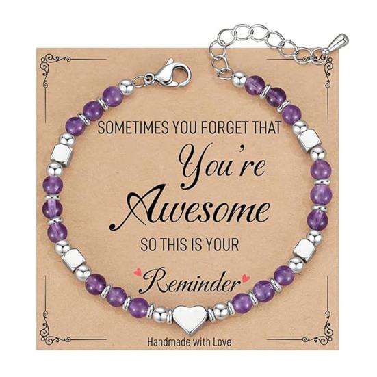 Women Bracelet Natural Stone Beads Adjustable Length Non-fading Bracelet Wear-Resistant Comfortable Accessories