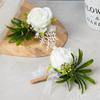 Silk Boutonnieres Flowers Brooches Style Wrist Flower New Wedding Corsage  Wedding Accessories