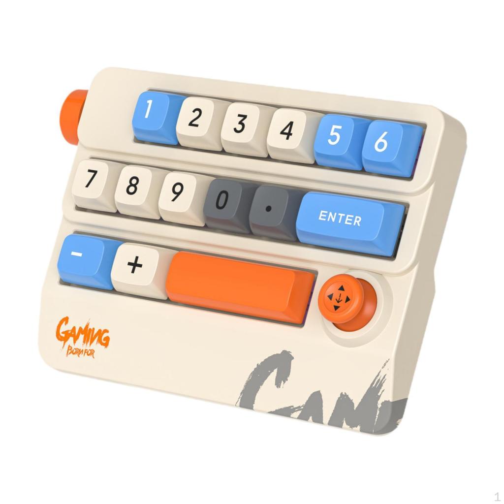 Numeric Gaming Keypad Mechanical Keyboard Colorful Backlight 19 Keys Swappable Lightweight for