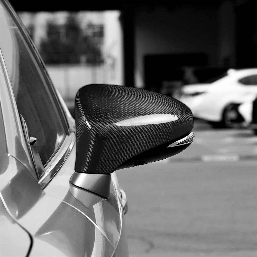 CARBON FIBER SIDE MIRROR COVER CAPS FIT FOR LEXUS IS200t IS250 IS350 LHD only