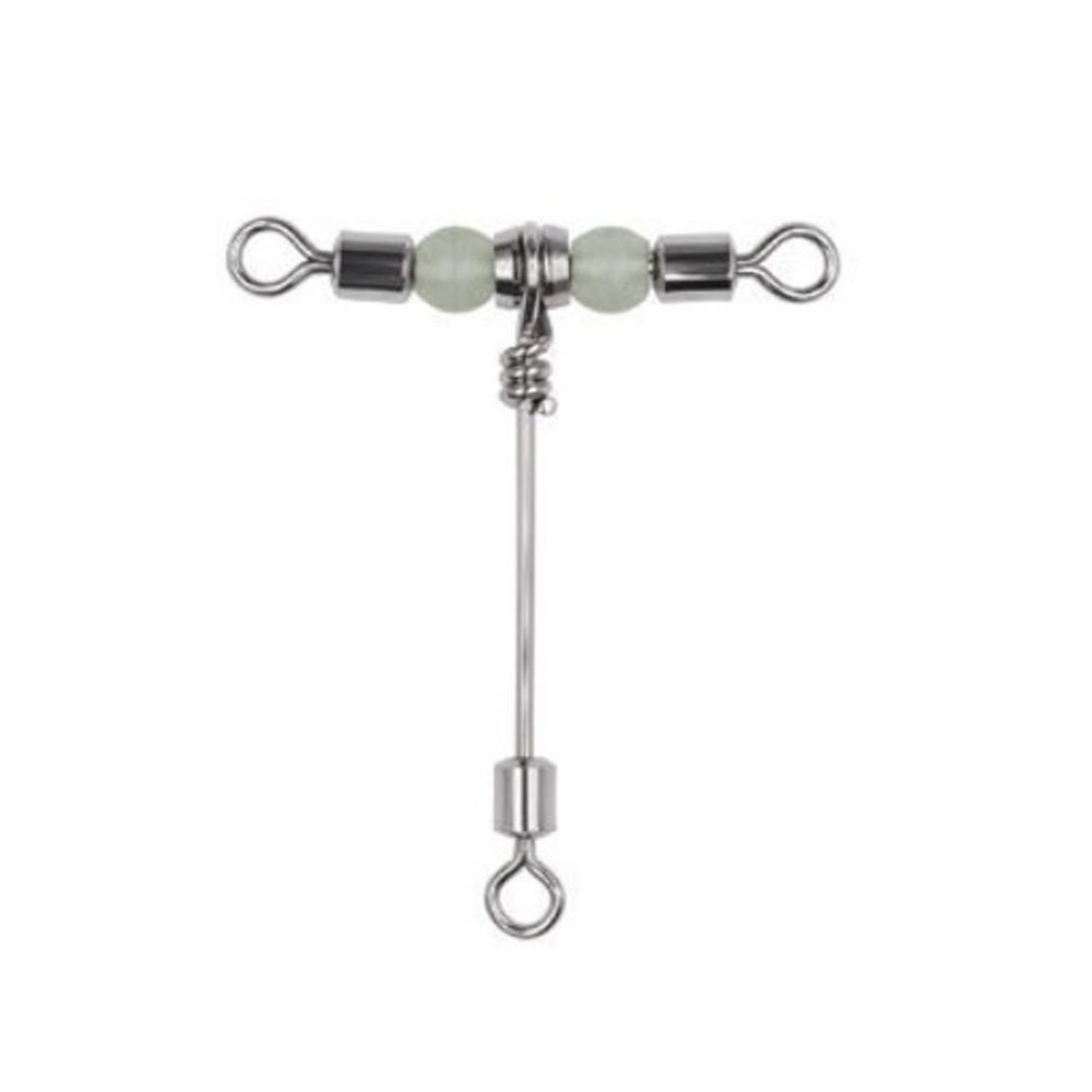 5pcs Luminous Beads Fishing Swivels Barrel Design Lure Fishing Barrel Swivel Lure Fishing