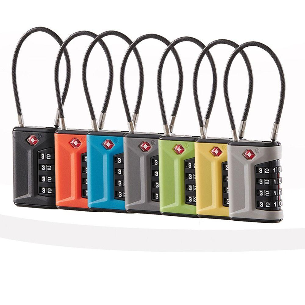 TSA 4 Digit Combination Lock Padlock Cabinet Padlock Portable Luggage Coded Lock for Travel