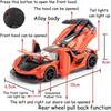 1/32 Koenigsegg Jesko Toy Cars Model Orange Alloy Collectibles Die-cast Vehicles with Sound and Light