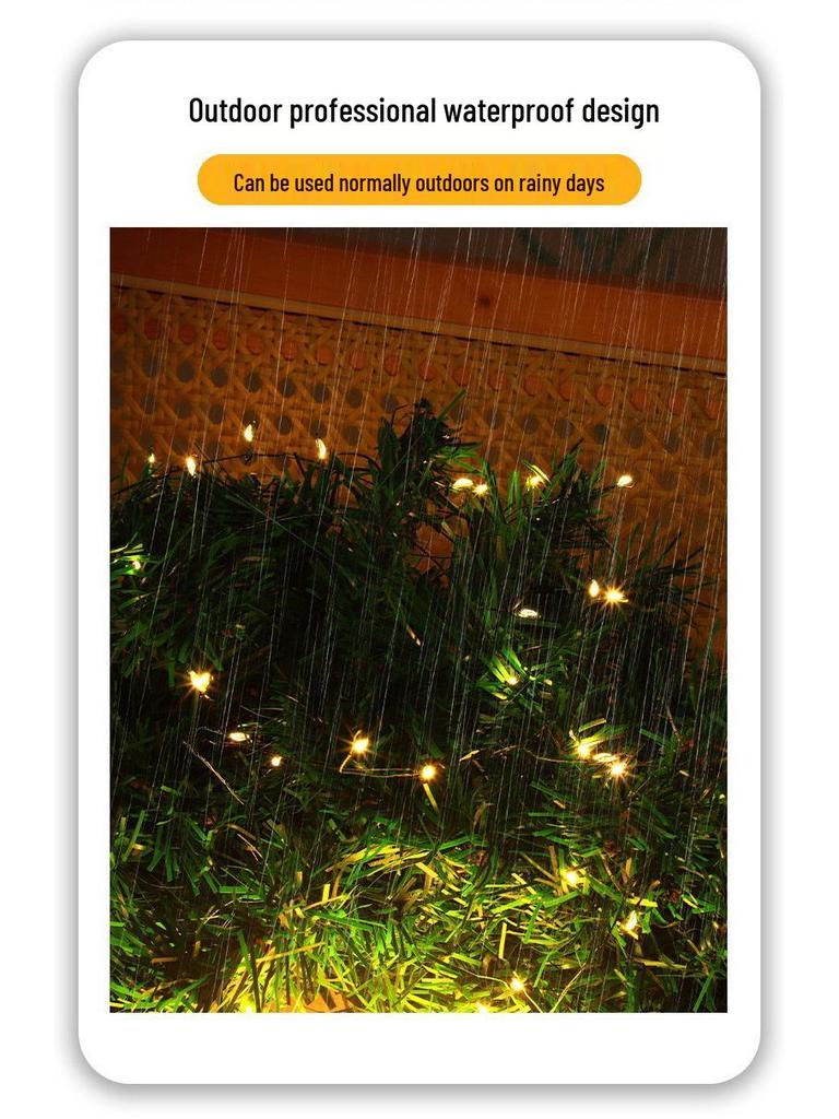 Remote Control Super Bright Copper Wire Firecracker String Lights for Christmas Decorations