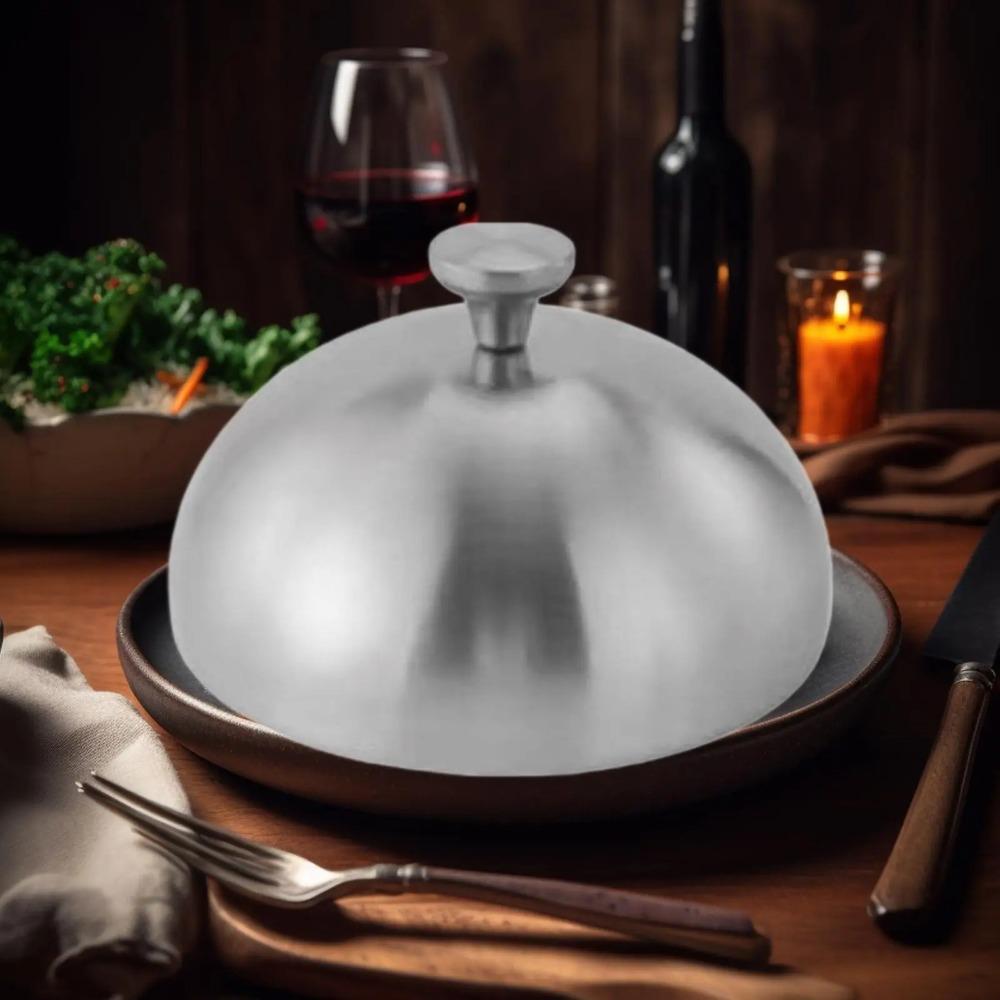 Okrągła Kopuła do Burgerów Stal Nierdzewna Pokrywa Restauracyjna Trwała Pokrywa do Steków Hotel