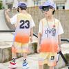 Summer new men's and children's basketball suit outdoor women's sports training quick-drying jersey short-sleeved shorts two-piece set