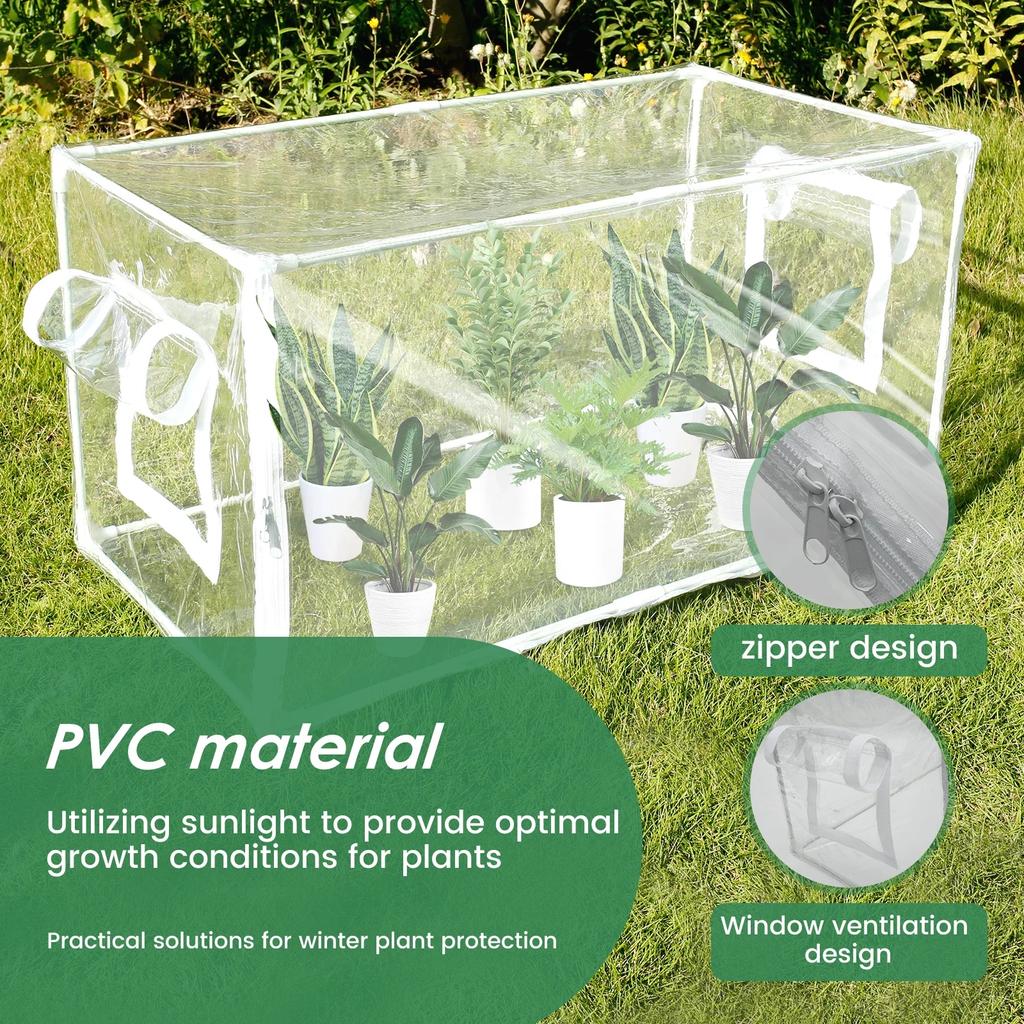 Mini Greenhouse Plant Greenhouse Tent with Transparent PVC Cover Portable Small Greenhouse Multipurpose Plant Tent for garden