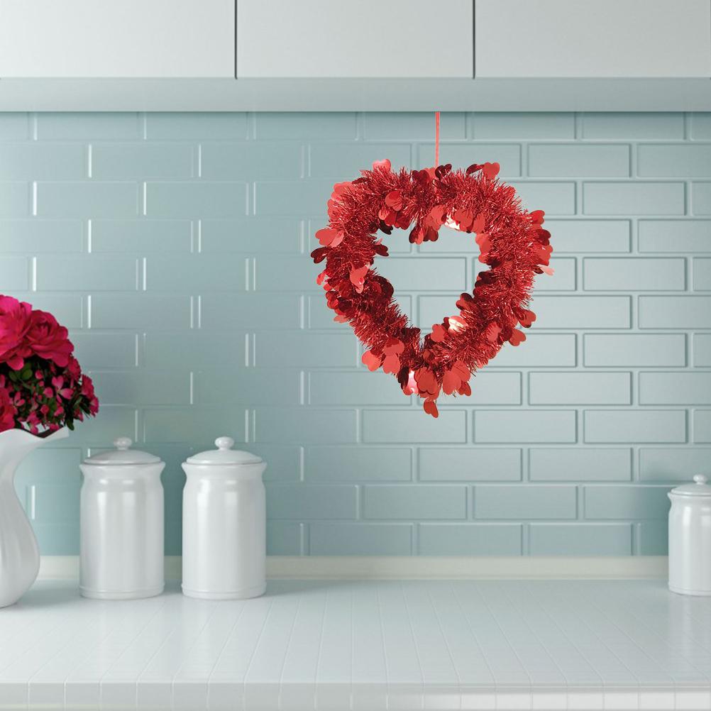Liebesherz Krappkranz Valentinstagsdekorationen Fenster Wand Tür Hängend Dekorativ Hochzeitsrequisite