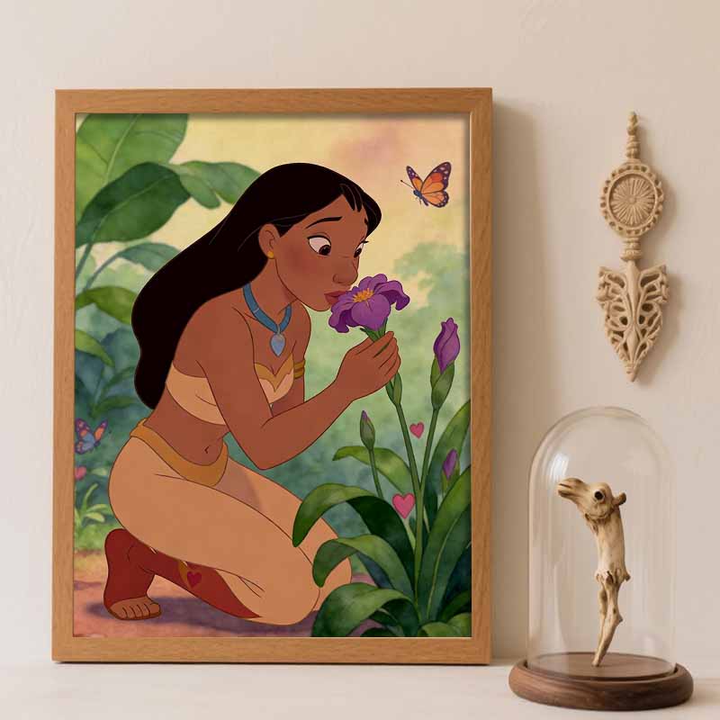 Disney Diamond Painting Kit Classic Pocahontas Home Decor Craft Perfect Gift Idea Diamond Art Round 20x30cm