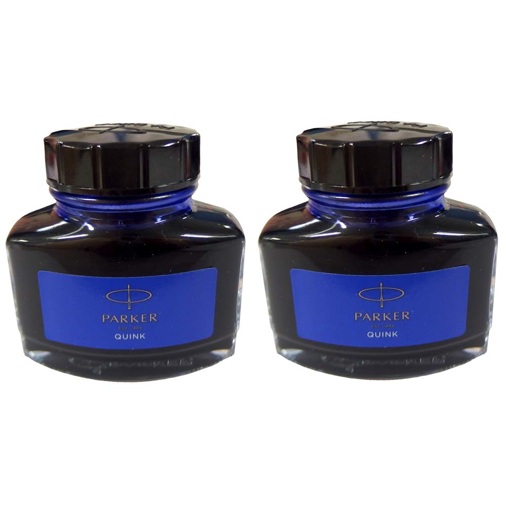 

PARKER Fountain Pen Bottle Ink QUINK 57ml Blue 1950376 Set of 2 S0037470 синій