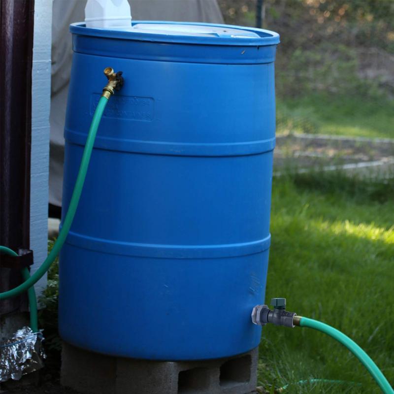 Outdoor Water Spigot Rain Barrel Kit PVC Rainwater Accessories Connector For Outdoor Standard 3/4-Inch Rain Barrel Faucet Kit