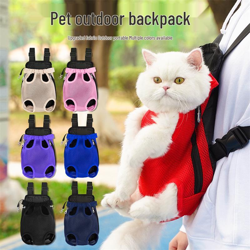 Portable Mesh Backpack for Small and Medium Pets - Breathable and Comfortable for Dogs and Cats