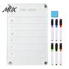 Magnetic Menu Board for Kitchen 12''x8'' Acrylic Planning Board, Clear Weekly Meal Planner, Home Organization Refrigerator Dry Erase Noteboard